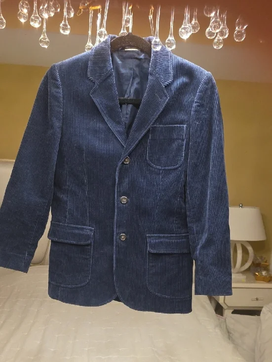 Polo by Ralph Lauren Dark Navy Corduroy Blazer Size M (12-14) Boys